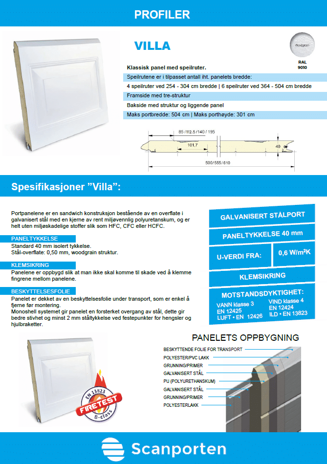 Forside til Scanporten Profiler Villa