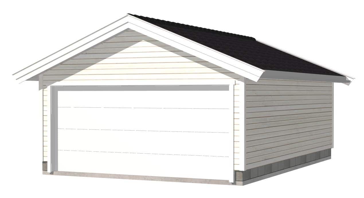 Garasje Modum 560 Liggende kledning